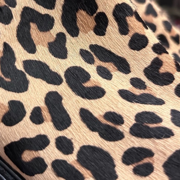 Coach Bowery Chelsea Pull-On Ankle Bootie Calf Fur Animal Print Cheetah Leopard - Picture 11 of 14